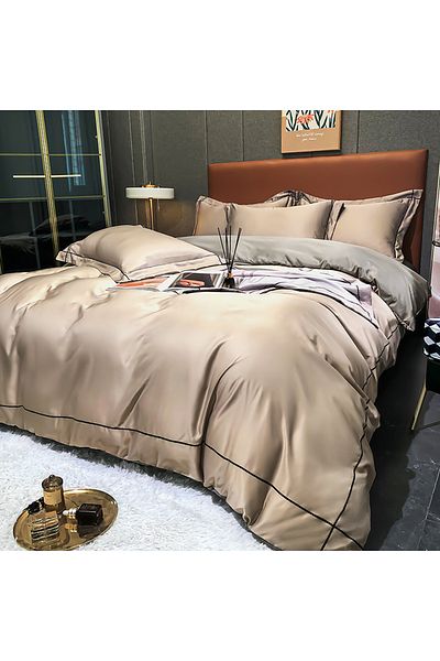 sharpdo 4-Piece Silk Bedding Set, Warm in Winter and Cool in Summer Skin-Friendly Breathable Duvet Cover