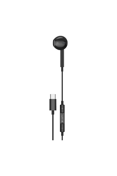 porodo Soundtec Mono Earphone With Type-C Connector - Black