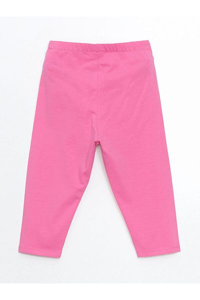 LC Waikiki Lcw Kids Pink Elastic Waist 3/4 Length Girls Leggings