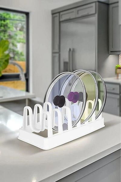 Fırsat Sende 2 Pieces 6 Compartment Pot Lid Organizer Plate Organizer Rack
