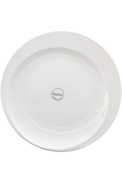 SHALLOW Tiffany Plate, White, Jx113-A001-04