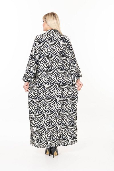 mervemoda Women's Long Sleeve Plus Size Woven Summer Long Sleeve Dress