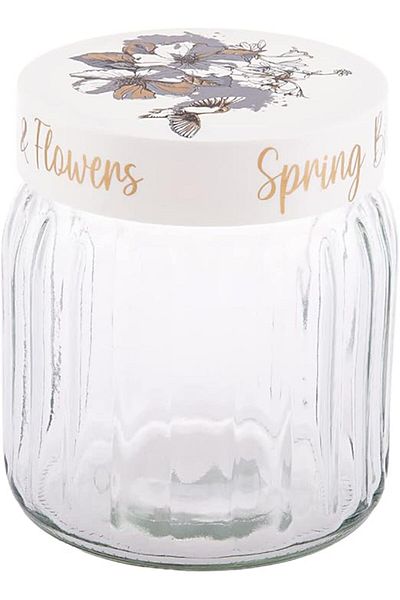 AKDC Stylish Glass Storage Jar For Kitchen - Transparent & Durable