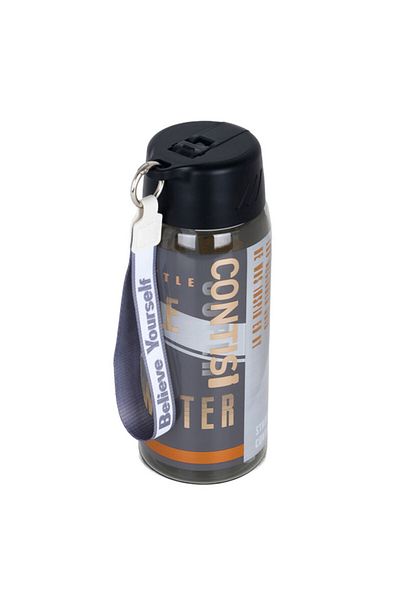 NovaKids Nova Kids Water Bottle 750ml with Grab String - Black