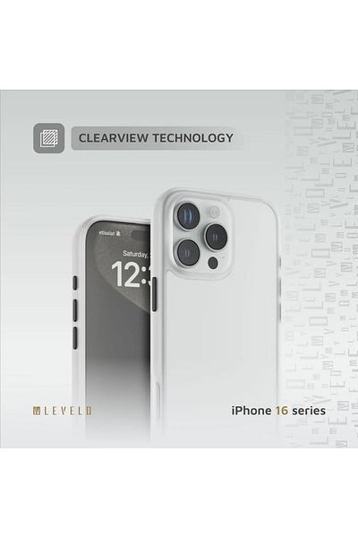 Levelo Solo Case For iPhone 16 Pro Max - White