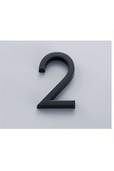 Choice L 2 1pc 100mm 3.9" Modern Door Number Black Self-adhesive  Mailbox Sticker, Outdoor Address Number