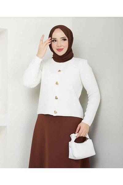MODA VEDAT Γυναικεία Ζακέτα με Καρδιά Πλεκτά (ΕΞΑΙΡΟΥΜΕ ΤΗ ΦΟΥΣΤΑ)