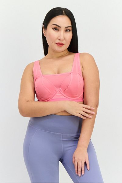 adidas Women Lightly Padded Underwire Sports Bra, Pink