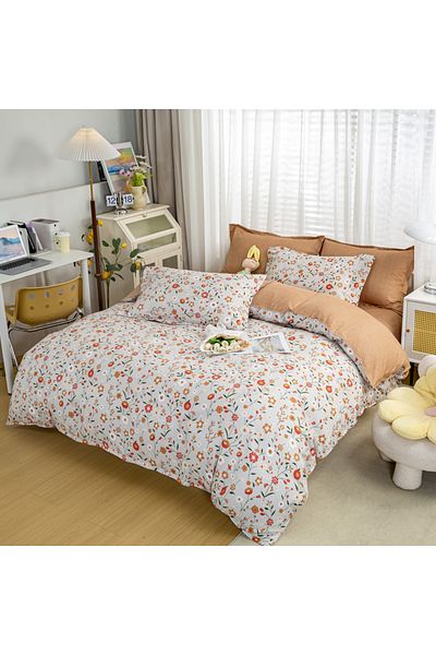 sharpdo 4-Piece Bedding Set, Including 1 Quilt Cover, 1 Sheet, 2 Pillowcases