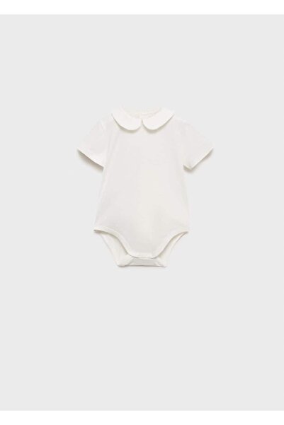MANGO Baby Cotton Baby Collar Bodysuit