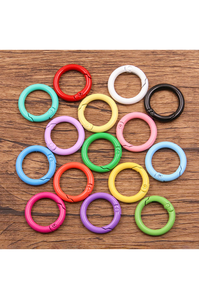Choice مزيج 10 قطع 15 لونًا من حلقات O المعدنية المشبك الزنبركي القابل للفتح ...