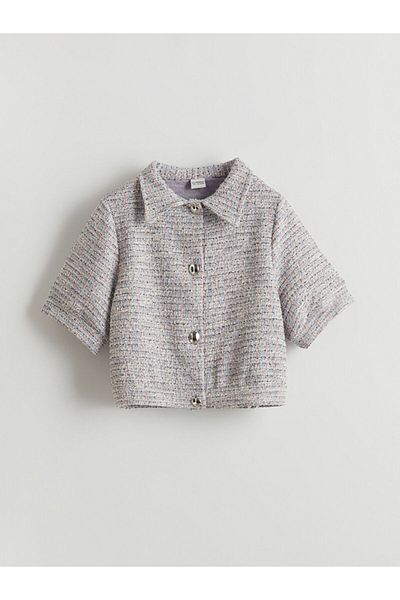 LC Waikiki Lcw Girl's Tweed Jacket