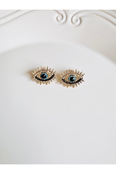 DEVİ fashion Göz Nazar Küpe 3 cm