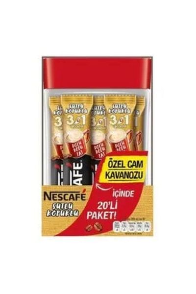 Nescafe 3 in 1 Bag Coffee, Special Glass Pack with Glass Jar 348 Grams
