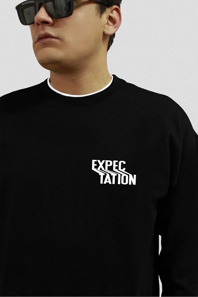 FANA Men's Sweatshirt Expectation Slogan Printed