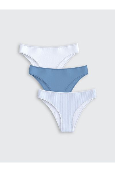 LC Waikiki Chiloți brazilian cu dungi albastre LCW DREAM Pachet 3