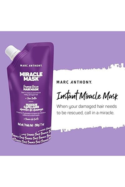 MARC ANTHONY Marc Anthony Miracle Mask - Damage Rescue Hair Mask, Infused With Shea Butter - 200G