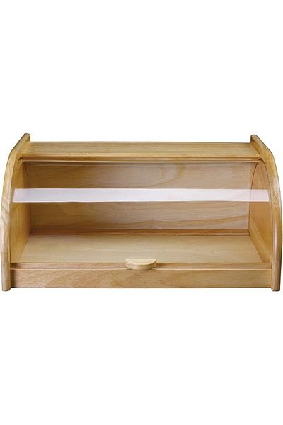 Billi Wooden Bread Box With Sliding Acrylic Lid Beige Wp-776