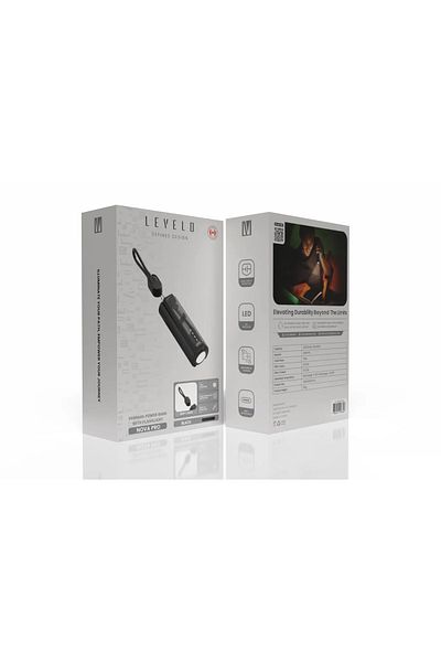 Levelo Nova Pro 5000Mah Power Bank With Flashlight - Black