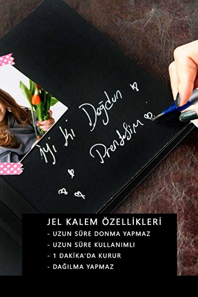 bymat Anı Defteri Siyah - Fotoğraf Albümü - 20x20 Içi Siyah ** Fotoğraf Kalem Ve Etiket Hediye