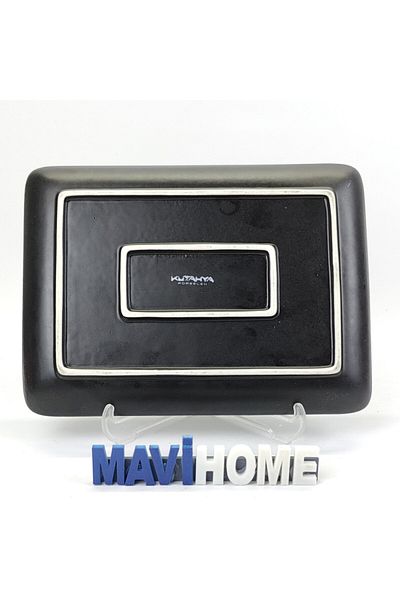 MAViHOME Black Porcelain 23 X 18 cm Boat Plate Single