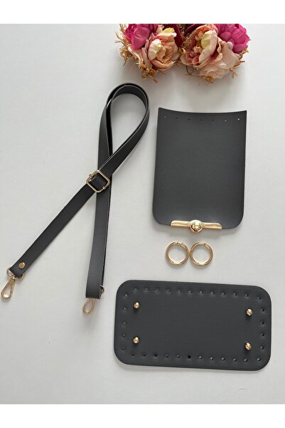 zg hobi aksesuar Strap, Flap, Base Kit in Imitation Leather for Knitting Bags