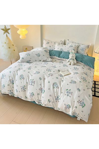 sharpdo 4-Piece Bedding Set, Including 1 Quilt Cover, 1 Sheet, 2 Pillowcases