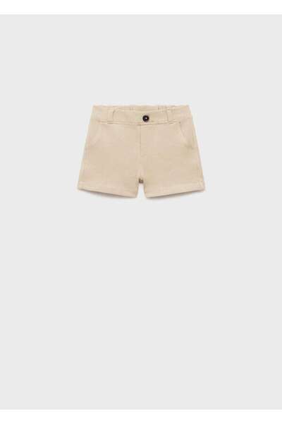 MANGO Baby Cotton Pique Fabric Bermuda Shorts
