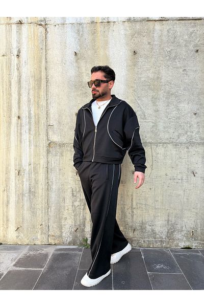 MİS MODA Men's Stripes Tracksuit