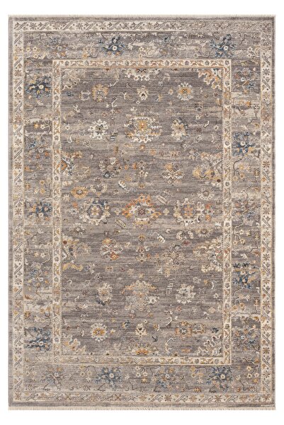 Halımax Seyran Asır 0254 Gri Salon Halısı Yolluk Yumuşak Tuşeli Modern Dokuma Makine Halısı