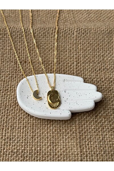 M Miel Kadın 2li Set Zincir Kolye