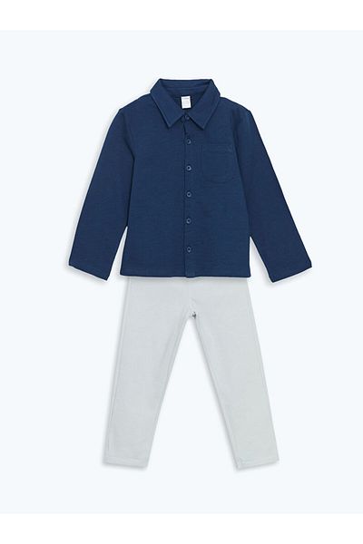 LC Waikiki Basic Boy's Shirt and Pants 2-Piece
