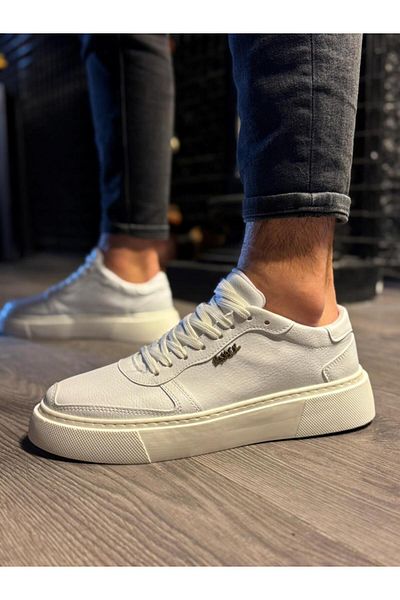 Shine Leather Knack 222 Λευκά Casual Παπούτσια