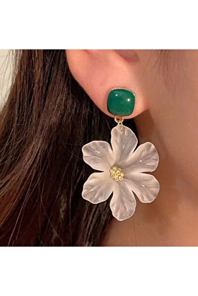 Choice AEH60280 أقراط متدلية من الإيبوكسي الأخضر مربعة الشكل مصنوعة من المعدن...