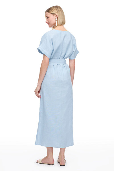 Perspective Bebe Mavisi Holas Regular Fit Diz Altı Elbise