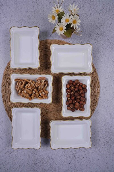 Home White Serenat Breakfast Set with Cookies with Golden Star