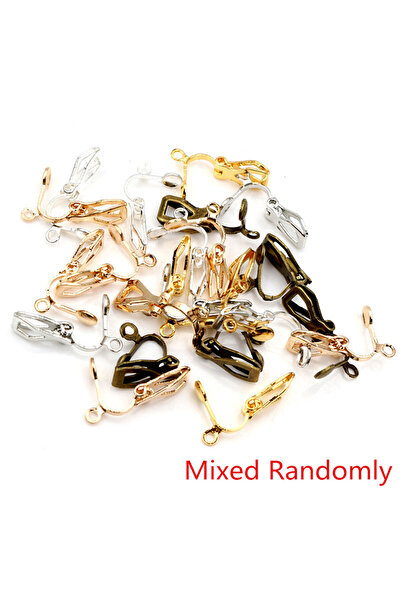 Choice مشبك أذن مطلي عالي الجودة 6 ألوان مقاس 12 × 5 مم، 50 قطعة، أجزاء مجوهر...