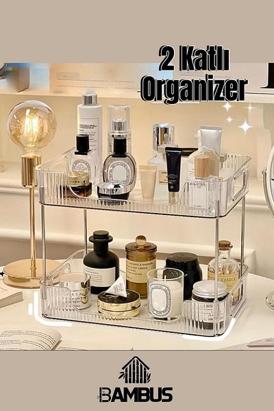 KOZART 2 Layers Makeup Organizer Makeup/Cosmetic/Kitchen/Bathroom/Jewelry Organizer Multipurpose
