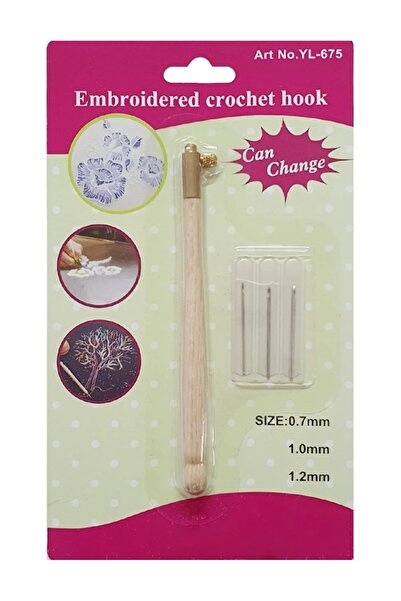 BEİLYS COSMETİCS & ACCESSORY Suzeni Tığ YL-675 Tahta Saplı Nakış Kasnak Tığı