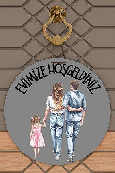 Dormot Home Modern Door Ornament Gray Floor Winter Child Family Outdoor Door ...