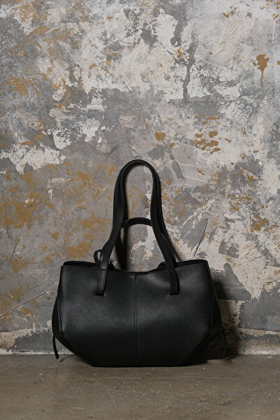 NBİBAGS Γυναικεία τσάντα Cyme Mini Pinterest Μαύρη (Μαύρη ραφή)