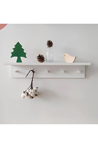 Sef moda Montessori duvar rafı fitaplık mdf’lam beyaz