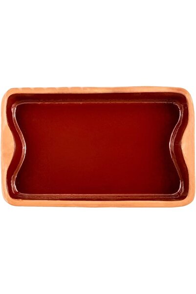 AKDC Clay Casserole Rectangle 23Cm X 38Cm X 8Cm Clay Colour