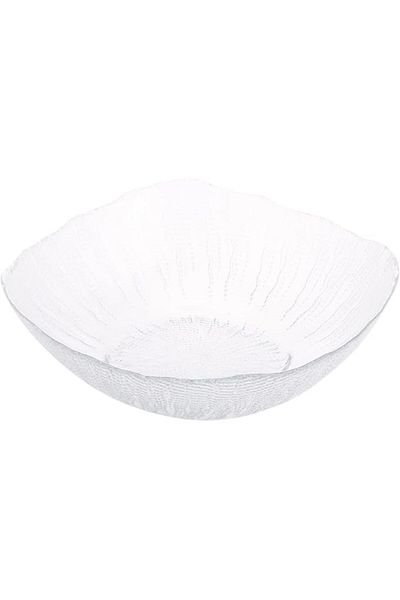 AKDC Glass Bowl Sqr L(22CM) XW(22CM) XH(7CM) Transparent