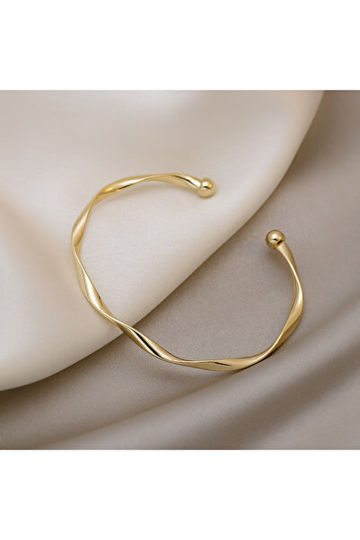 Choice أساور فتح الكفة الكلاسيكية من Gold1 للنساء، أساور ملتوية بسيطة، مجوهرا...