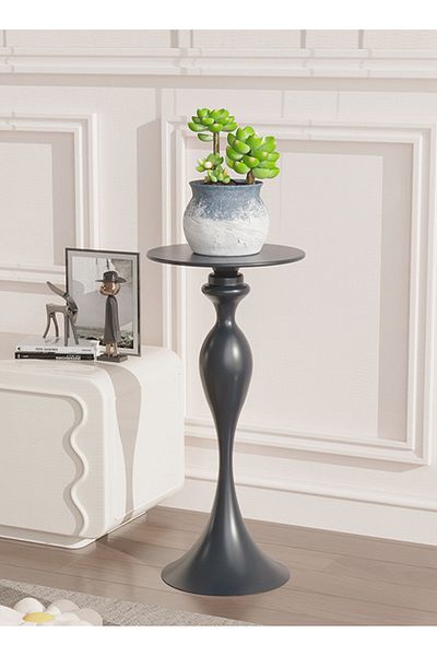 sharpdo Ins Style Sofa Side Table Coffee Table, Mini Small Round Table Removable 25*30*63CM