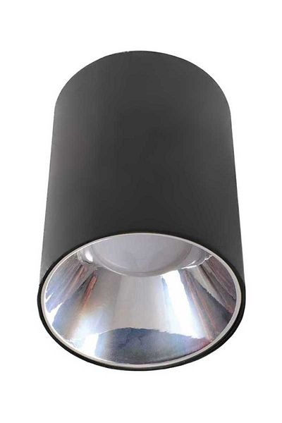 ACK Surface Mounted Decorative Armature Chrome Reflector Black Metal Case
