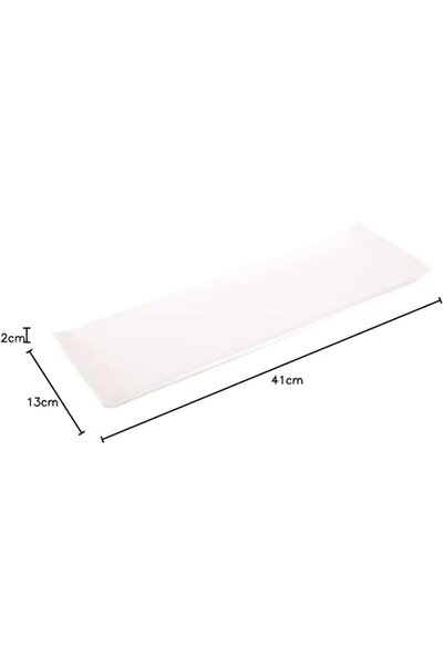 AKDC Ivory Sushi Plate L(13cm) xW(41cm) xH(2cm) White