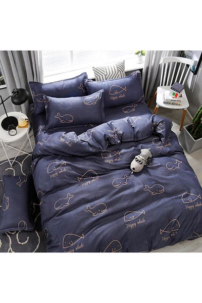 sharpdo Sharpdo 4-Pieces Bed Sheet Set Polyester Soft Quilt Cover