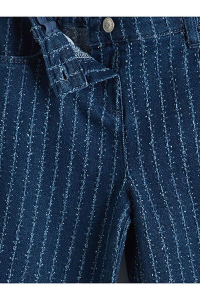 LC Waikiki Pantaloni de jeans pentru fete LCW Kids Indigo cu talie reglabilă